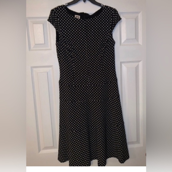 LNWOT, Anne Klein Dress, Size 4 - 
Beautiful black and white polka dots - Picture 2 of 6